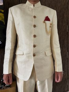 Cream Bandhgala Set
