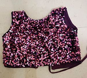 Maroon Color Half Saree