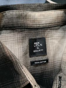 BLACK &amp; GREY CHECKERED SHIRT