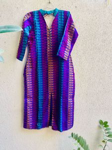 Purple Chanderi  Silk Kurti