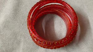 Red &amp; Gold Bangles - Set