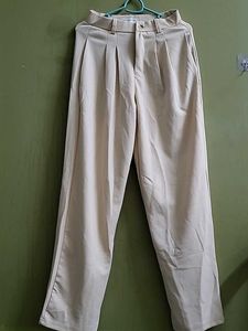 Wide Leg Beige Pants