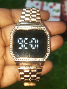 Rose Gold Plated Stone Work Watch❤️