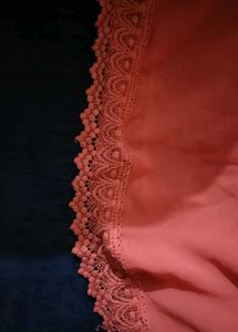Coral Sleeveless Lace Blouse