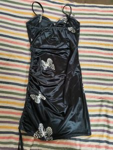 Black Butterfly Bodycon Dress