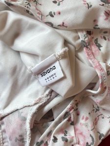 Savana White Floral Mesh Top