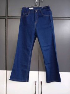 337.Dark Wash Wide Leg Denim Jeans