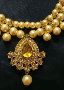 Golden Beads Nacklace  For Women