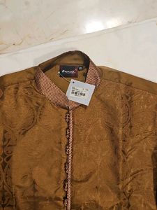 Large Brown Formal Mens Churidar Kurta Set