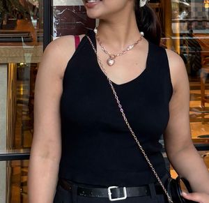 Classic Black Ribbed Tank Top
