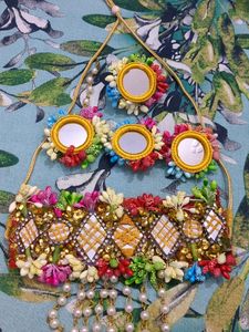 Haldi Ceremony Mirror Jewelry For Brides