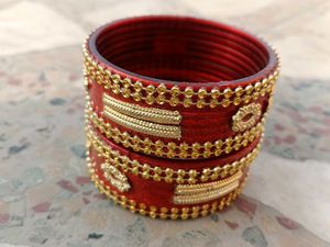 Red &amp; Gold Bangle Set