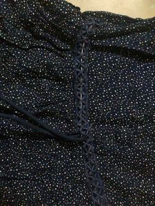 Navy Blue Polka Dot Dress
