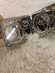 Silver Jhumka Earrings