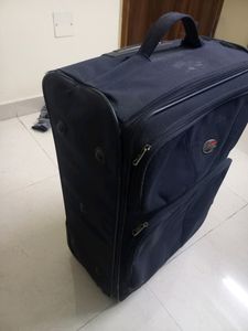 Navy Blue Rolling Suitcase