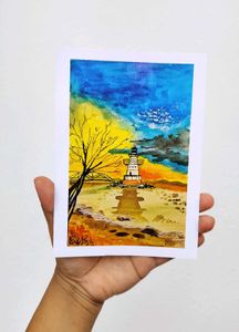 Lighthouse Sunrise-Unframed Artwork