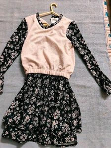 ⁠✿  Mini Korean Floral Dress