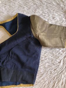 Navy Blue Emboridered Saree&amp;Blouse(Women’s)