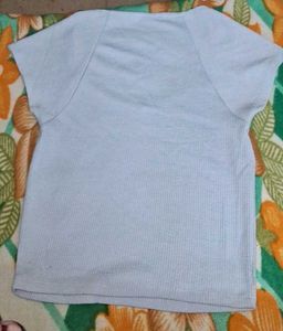 Blue Designer Neck Top