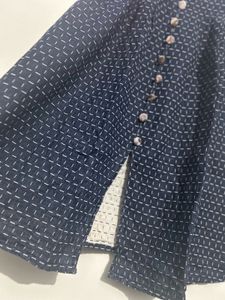 Blue Casual Check Print Dress