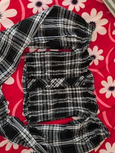 Plaid Off-Shoulder Crop Top