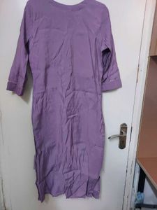 Lavender Color Kurta Set With Embroidery