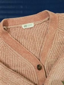 H&amp;M Warm Peach Button-Down Cardigan