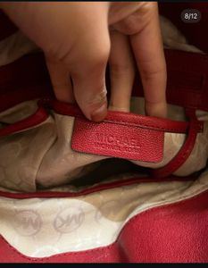 Michael Kors Hamilton Red Leather Tote