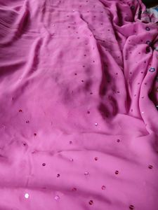 Pink Heavy Saree For Woman