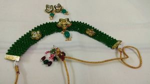 Crystal and kundan Work choker set