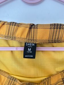 Yellow Plaid Mini Skirt