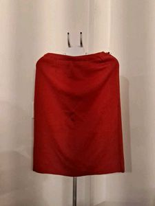 Red Straight Skirt