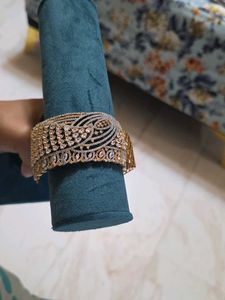 AD Cubic Zirconia Jaal Style Bracelet