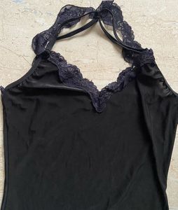Black Lace Slip Dress