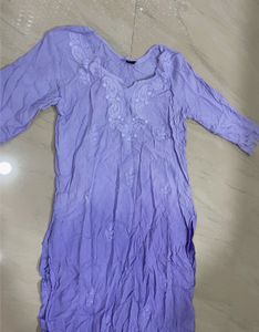Long Chikankari Kurti