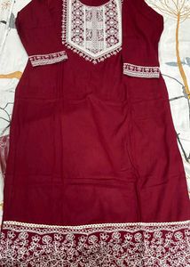 Totally new with tag Elegant Maroon Kurta Set