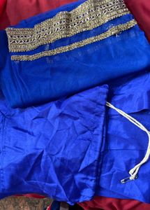 Blue Anarkali Suit Set