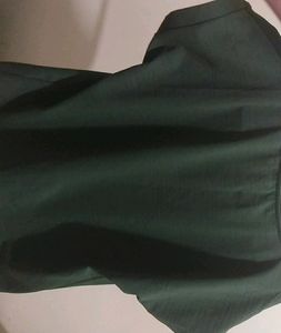 Dark Green Crop Top Pure Cotton Size L
