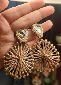 Beige Colour Indo-western Earings