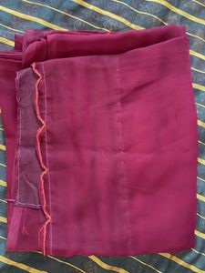 Maroon Embroidered Saree
