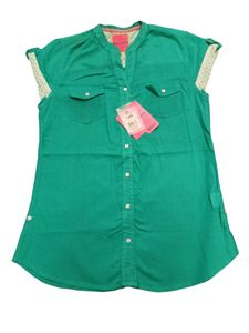 Emerald Green Sleeveless Blouse