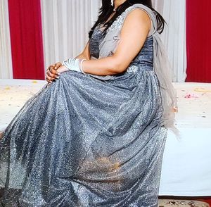 Grey Sequin Lehenga Choli