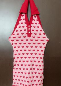 Cute Heart Print Top