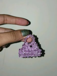 Beaded Mini Purse Keychain