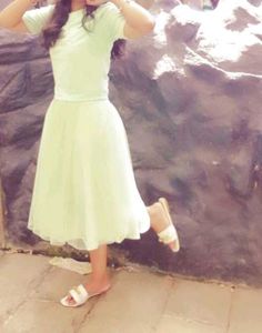 Net Skirt And Stretchable Tshirt For Womens