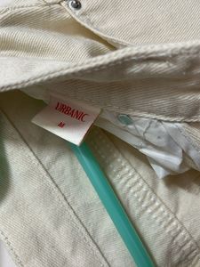 Off-White High Waist Straight Leg Jeans