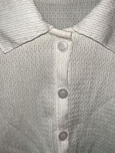 White Button-Down Top