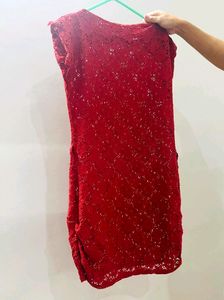 Red Netted Dress