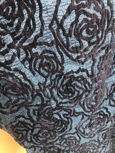 Feather Accent Teal Rose Dress