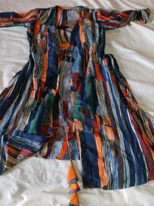 Striped Colorful Dress(shrug)